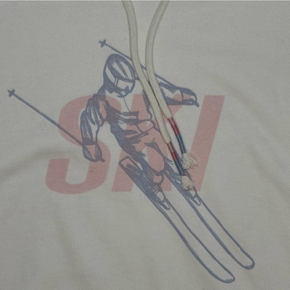 PJ SALVAGE Ski Mountain Bound Hoodie - NWOT - Size L - White - Picture 3 of 8